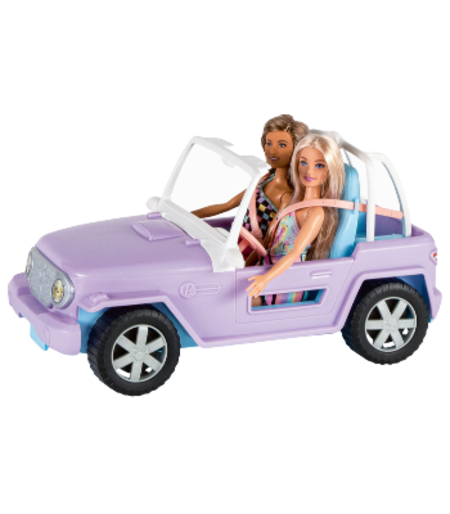 Zestaw Barbie: 2 lalki + Jeep + łódź